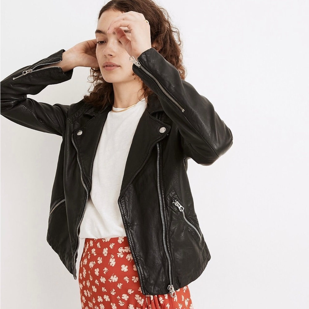 Madewell Washed Leather Motorcycle Jacket
